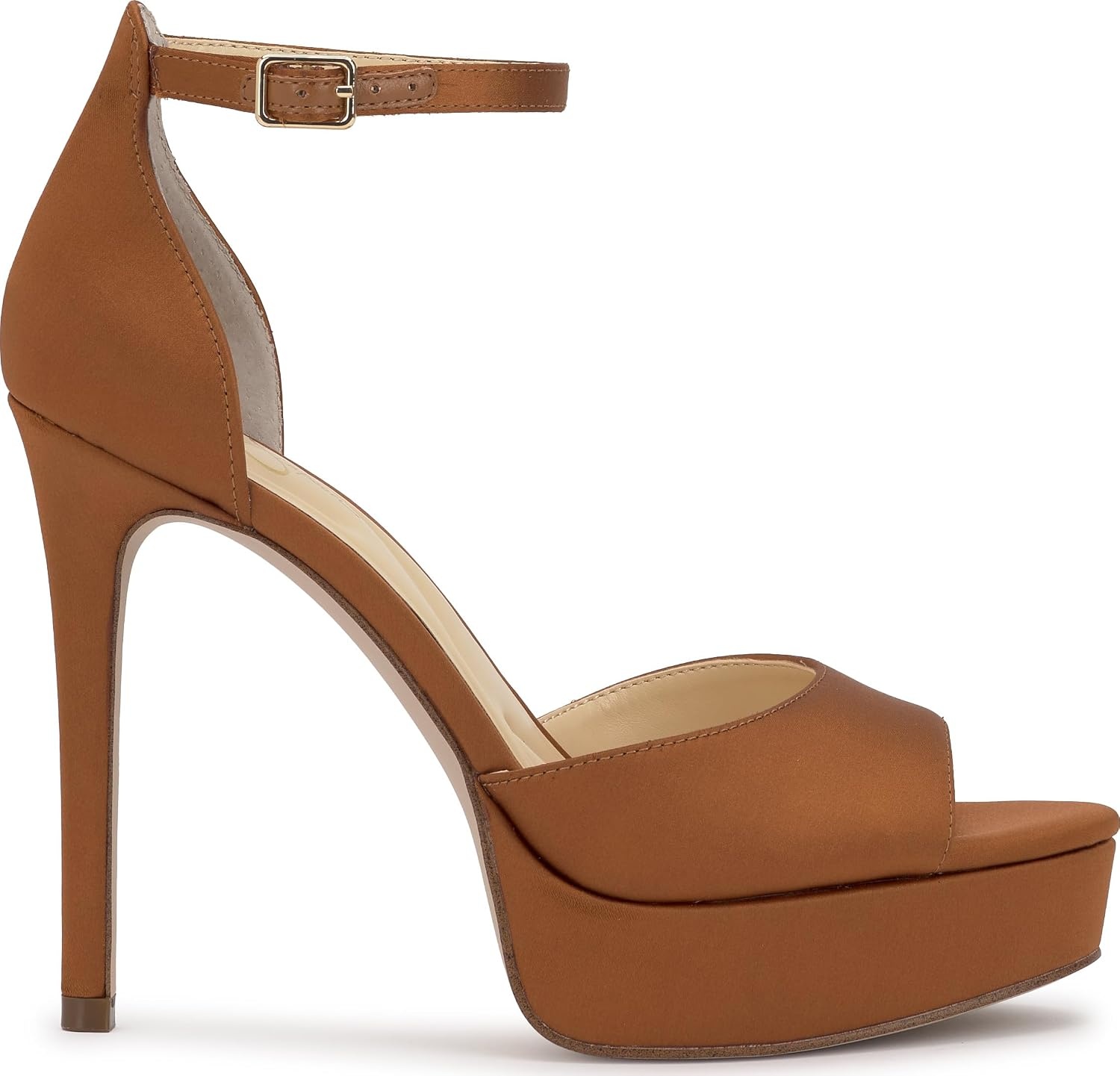 image:imageJessica Simpson Womens Sohilea Platform Peep Toe PumpGolden Copper Satin