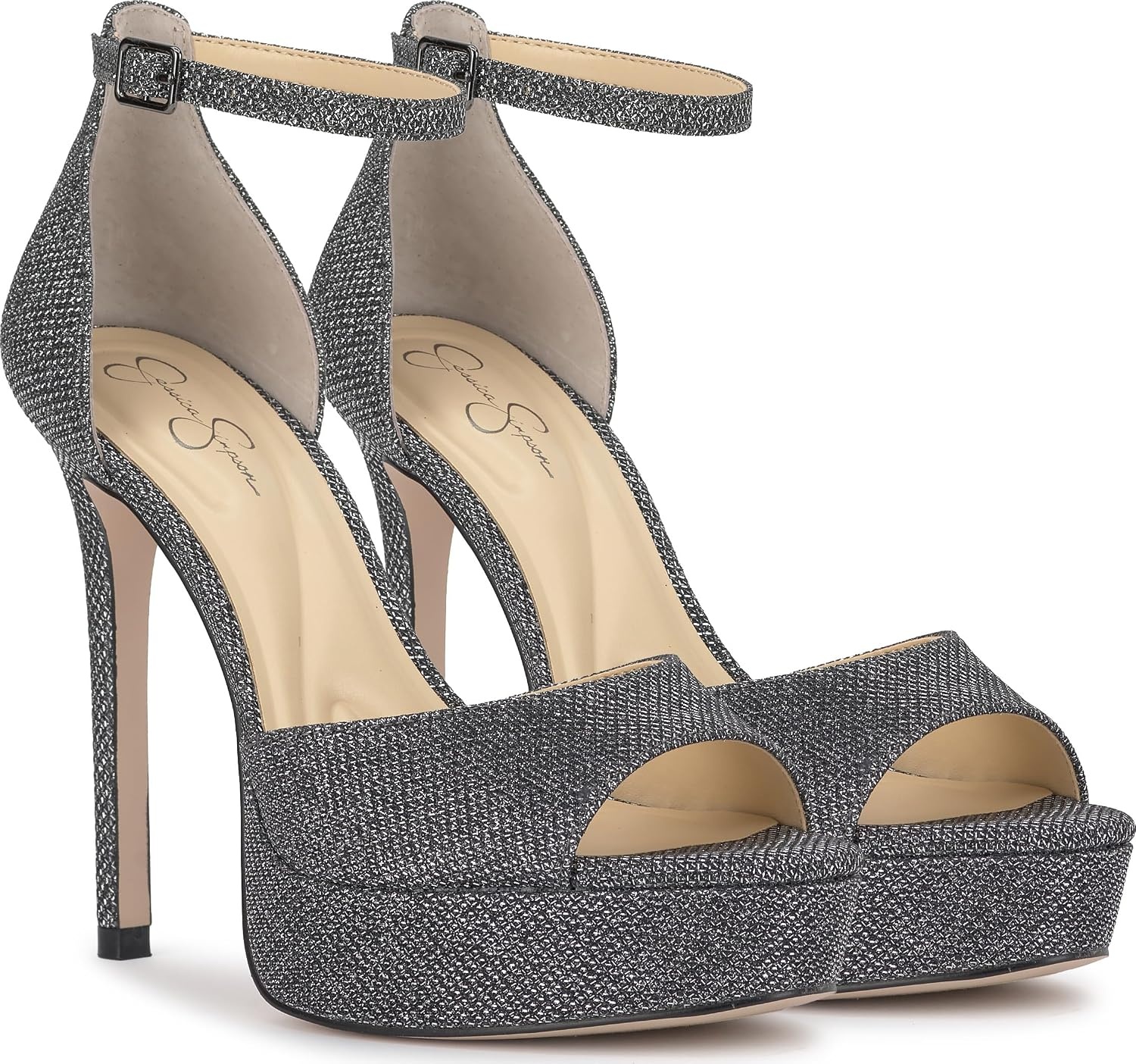 image:imageJessica Simpson Womens Sohilea Platform Peep Toe PumpLight Anthracite