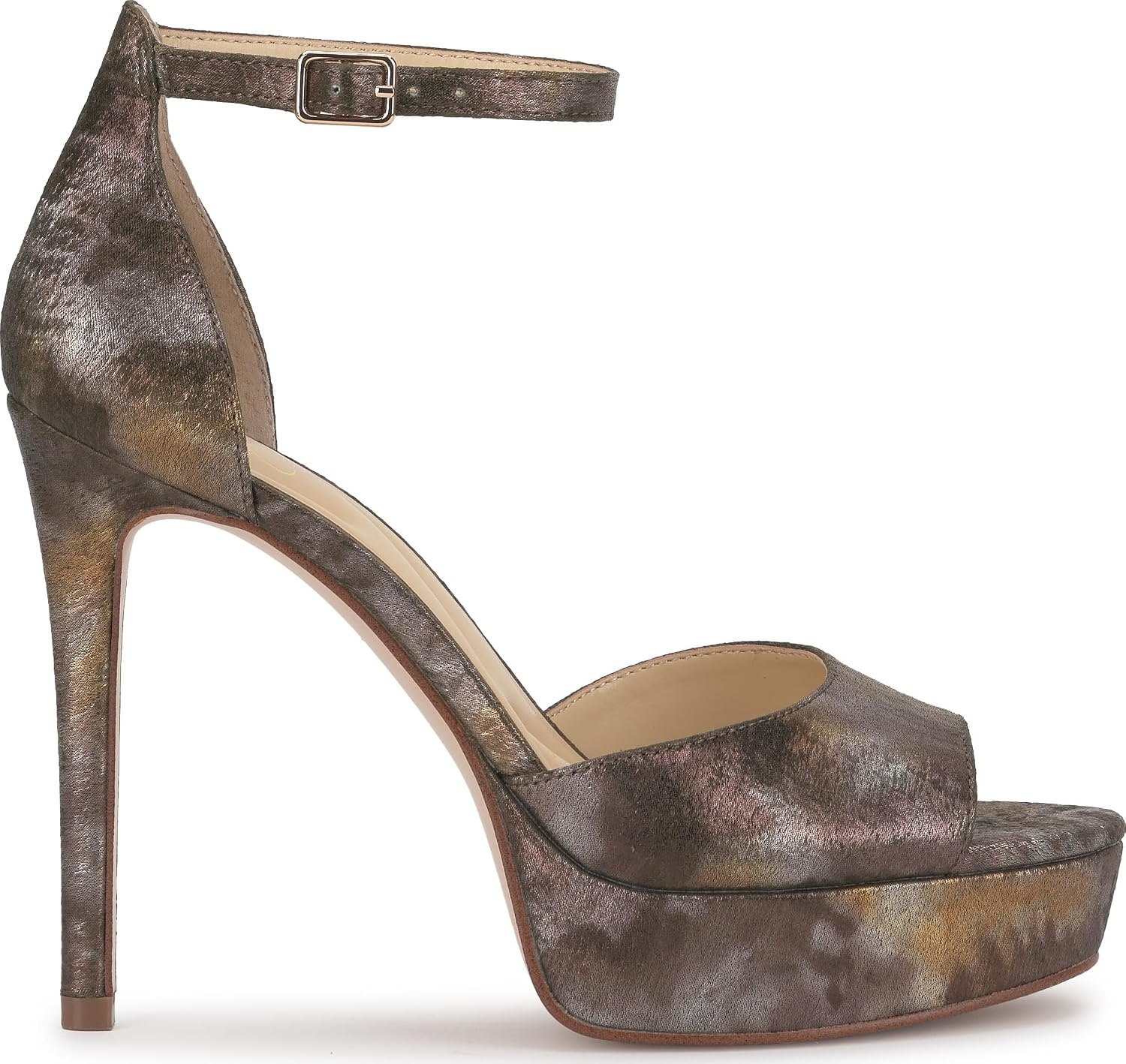 image:imageJessica Simpson Womens Sohilea Platform Peep Toe PumpMetallic Combo Sateen