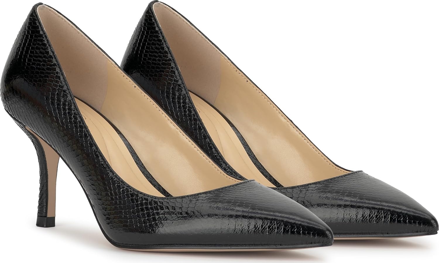 image:imageJessica Simpson Womens Voemi Pointed Toe PumpBlack Glazed Snake