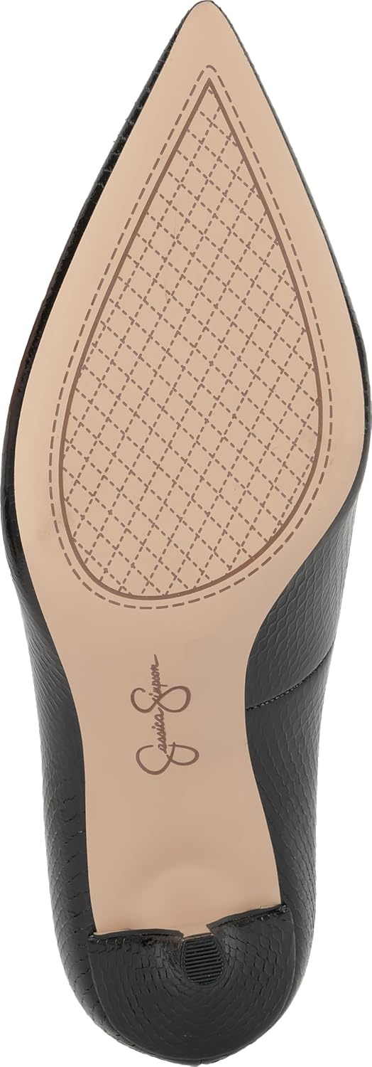 image:imageJessica Simpson Womens Voemi Pointed Toe PumpBlack Glazed Snake