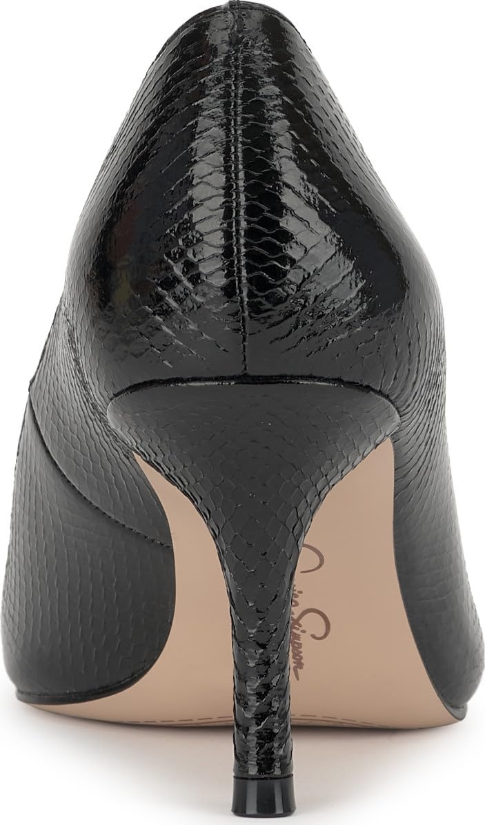 image:imageJessica Simpson Womens Voemi Pointed Toe PumpBlack Glazed Snake