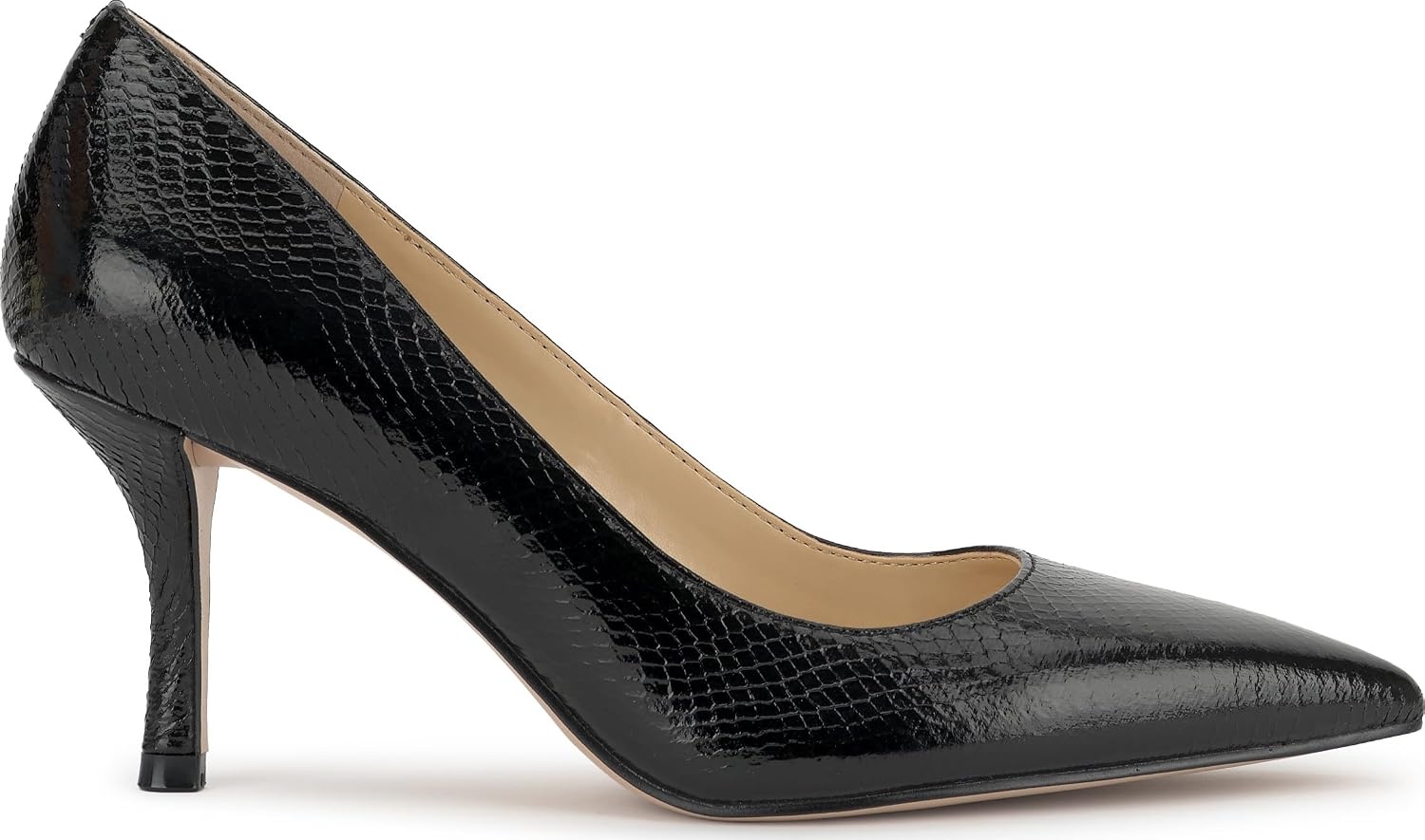 image:imageJessica Simpson Womens Voemi Pointed Toe PumpBlack Glazed Snake