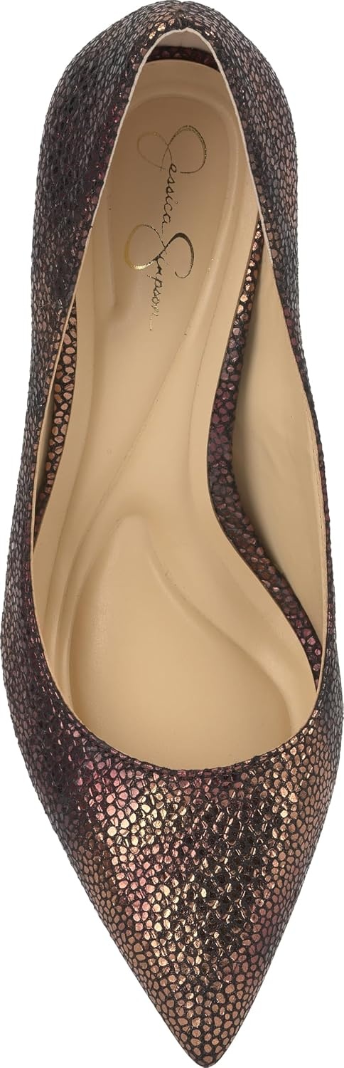 image:imageJessica Simpson Womens Voemi Pointed Toe PumpBronze Multi Speckled Snake Print