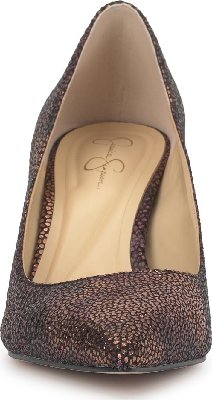 image:imageJessica Simpson Womens Voemi Pointed Toe PumpBronze Multi Speckled Snake Print
