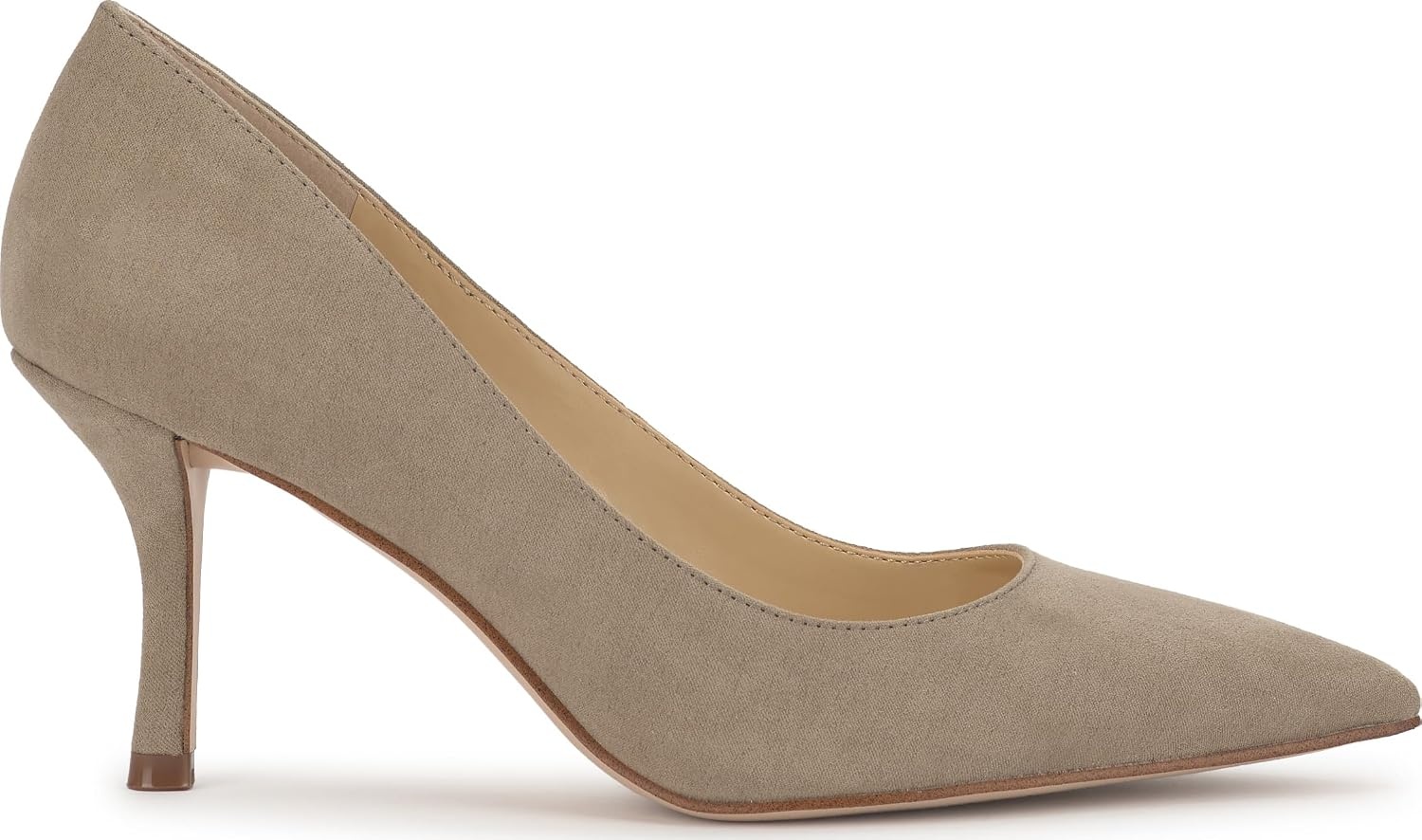 image:imageJessica Simpson Womens Voemi Pointed Toe PumpLight Grey Supreme Microsuede