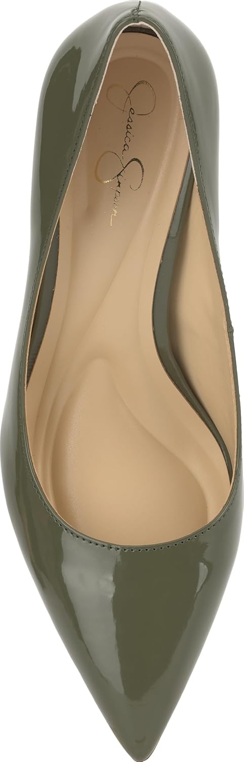 image:imageJessica Simpson Womens Voemi Pointed Toe PumpLight Moss Green Patent