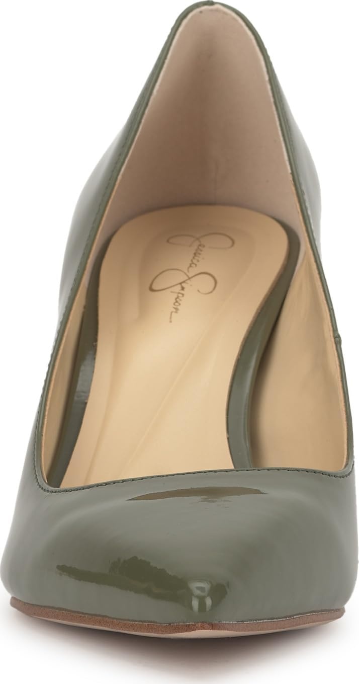 image:imageJessica Simpson Womens Voemi Pointed Toe PumpLight Moss Green Patent