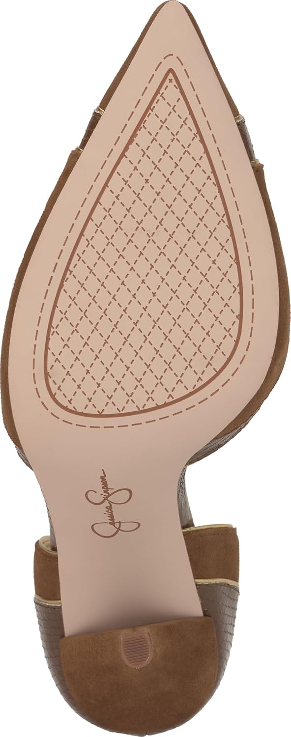image:imageJessica Simpson Womens Vuley Pointed Toe DOrsay PumpLight Hickory Suede