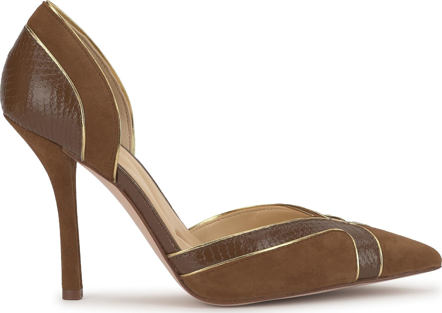image:imageJessica Simpson Womens Vuley Pointed Toe DOrsay PumpLight Hickory Suede