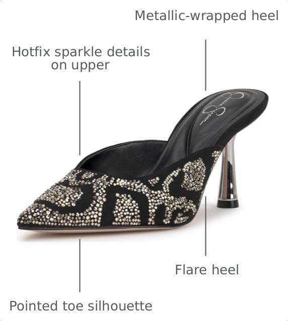 image:imageJessica Simpson Womens Xia High Heel MuleBlack Supreme Microsuede