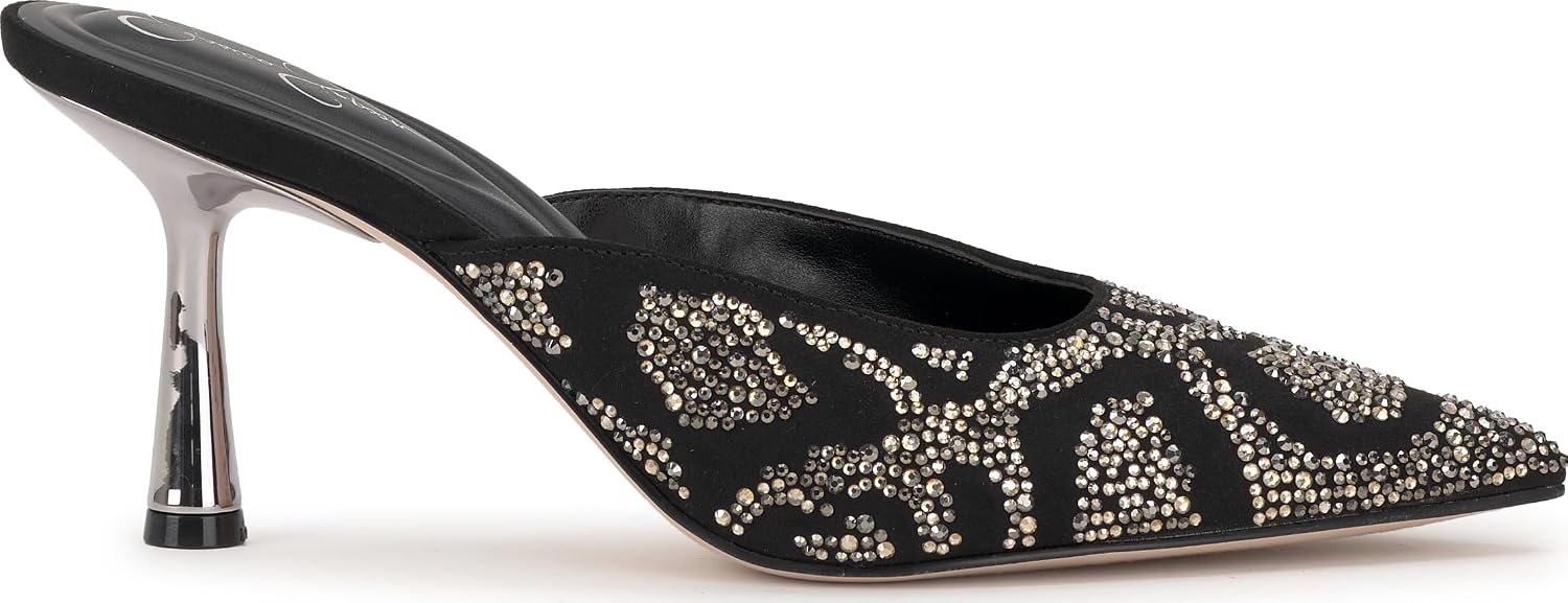 image:imageJessica Simpson Womens Xia High Heel MuleBlack Supreme Microsuede
