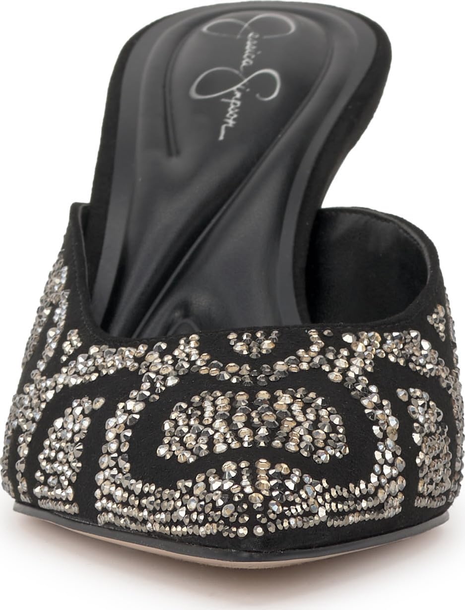 image:imageJessica Simpson Womens Xia High Heel MuleBlack Supreme Microsuede