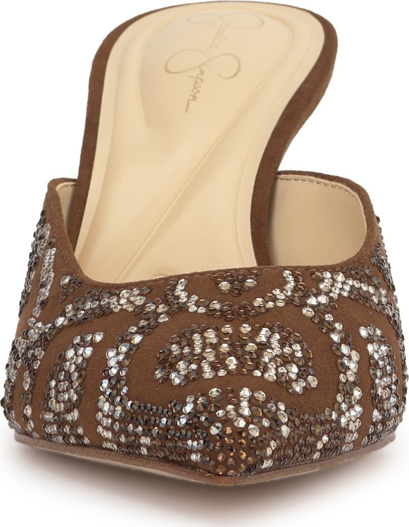 image:imageJessica Simpson Womens Xia High Heel MuleToasted Pecan Supreme Microsuede