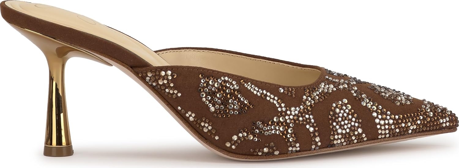 image:imageJessica Simpson Womens Xia High Heel MuleToasted Pecan Supreme Microsuede