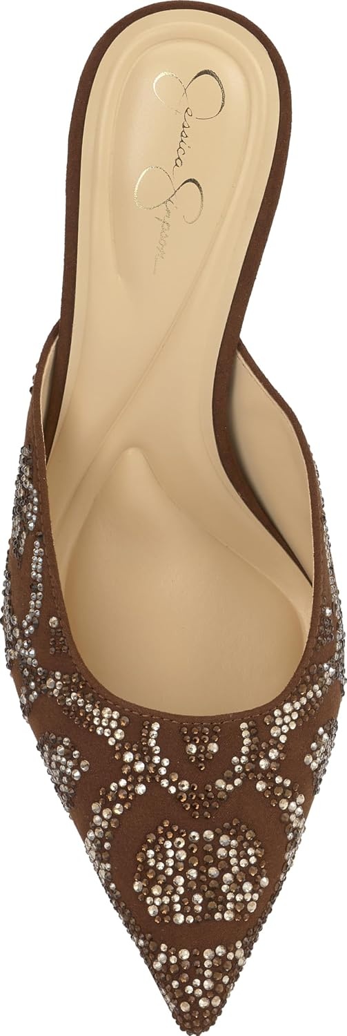 image:imageJessica Simpson Womens Xia High Heel MuleToasted Pecan Supreme Microsuede