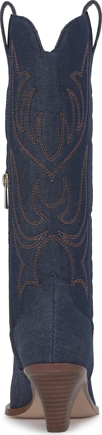 image:imageJessica Simpson Womens Zuliena Pointed Cap Toe Western BootIndigo Denim