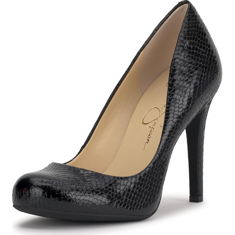 image:imageJessica Simpson Womens Calie Classic PumpBlack Glazed Snake