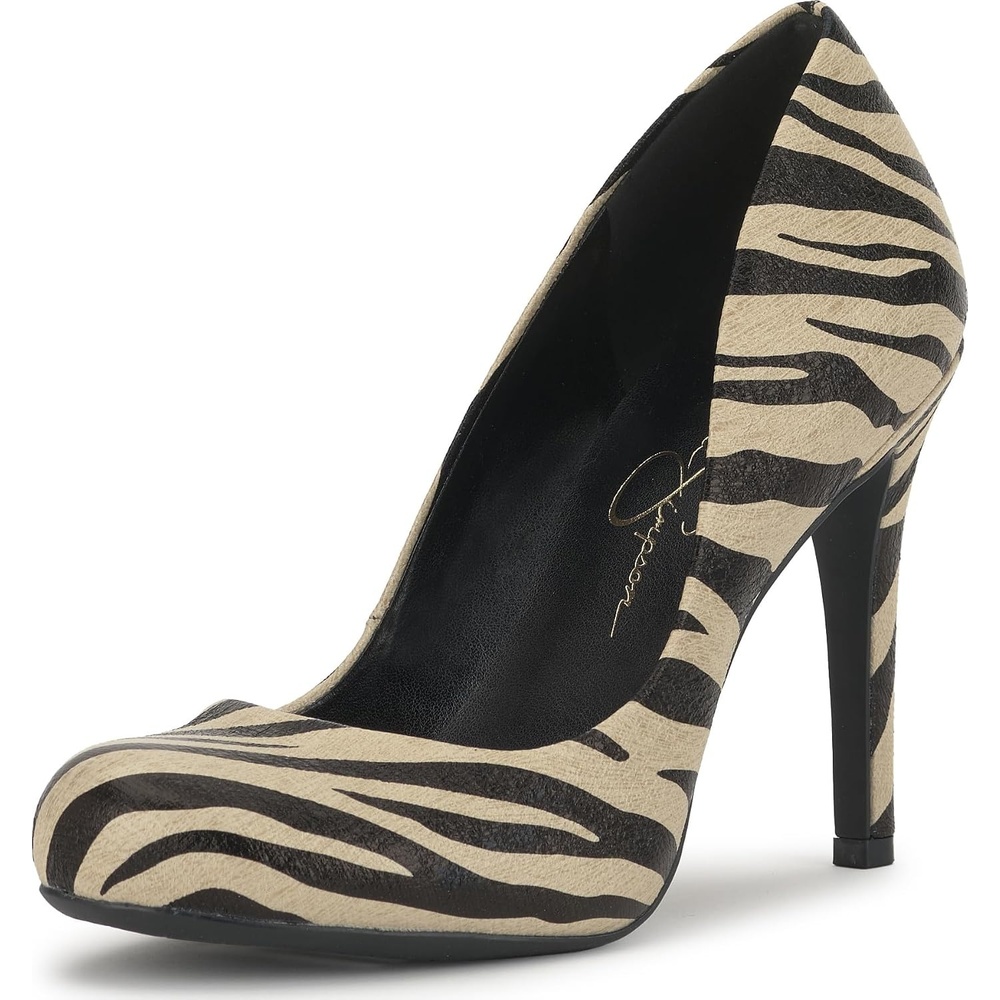 image:imageJessica Simpson Womens Calie Classic PumpBone Combo Crackled Shimmer Zebra