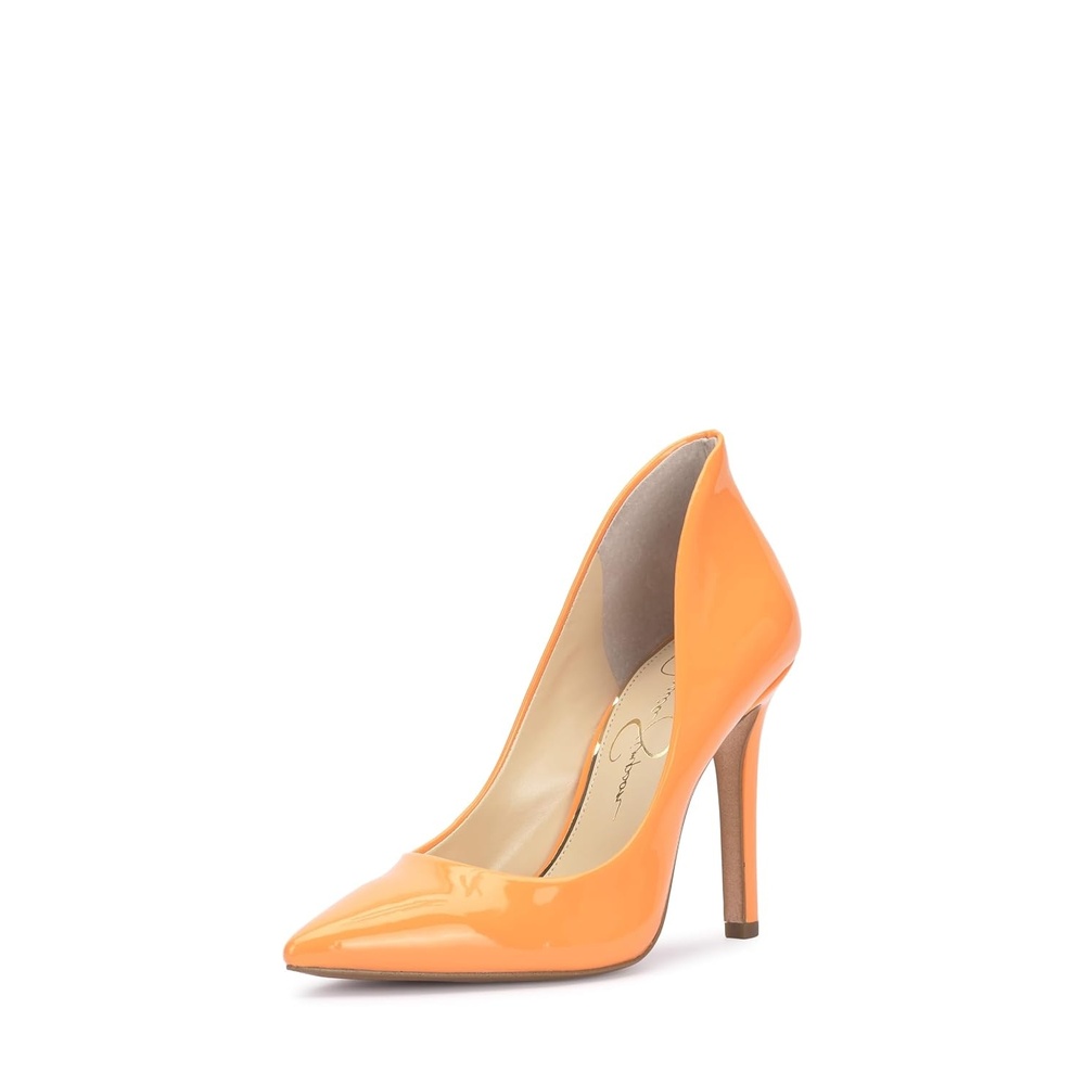 image:imageJessica Simpson Womens Cambredge Pointed Toe Pump Dress Black 75Mango Sorbet Super Patent