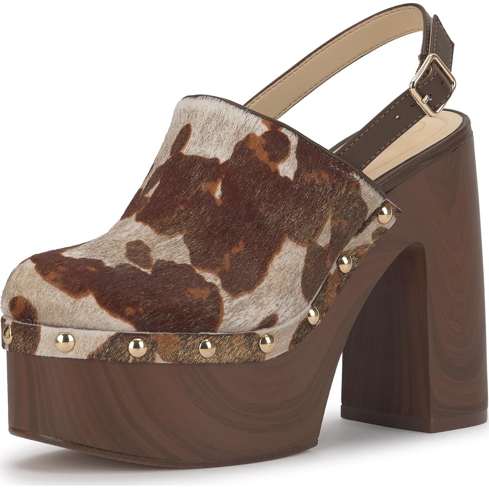 image:imageJessica Simpson Womens Cazea Studded Platform ClogNaturalGold Metallic Haircalf