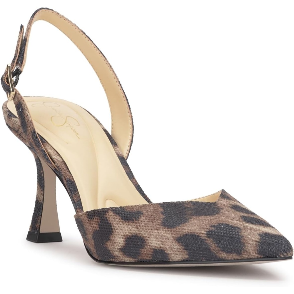 image:imageJessica Simpson Womens Fyvera Classic Slingback PumpSafari Cloudy Leopard