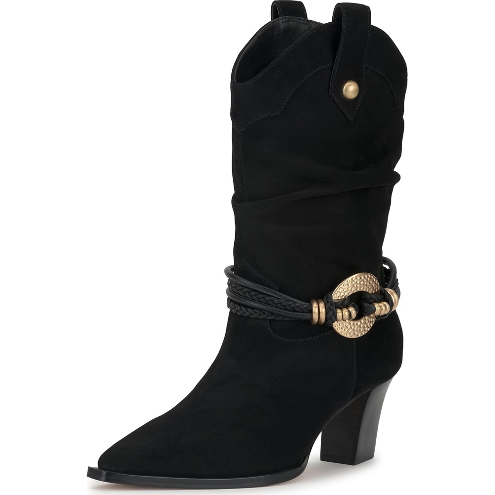 image:imageJessica Simpson Womens Hanie Western Slouch BootieBlackBlack Suede