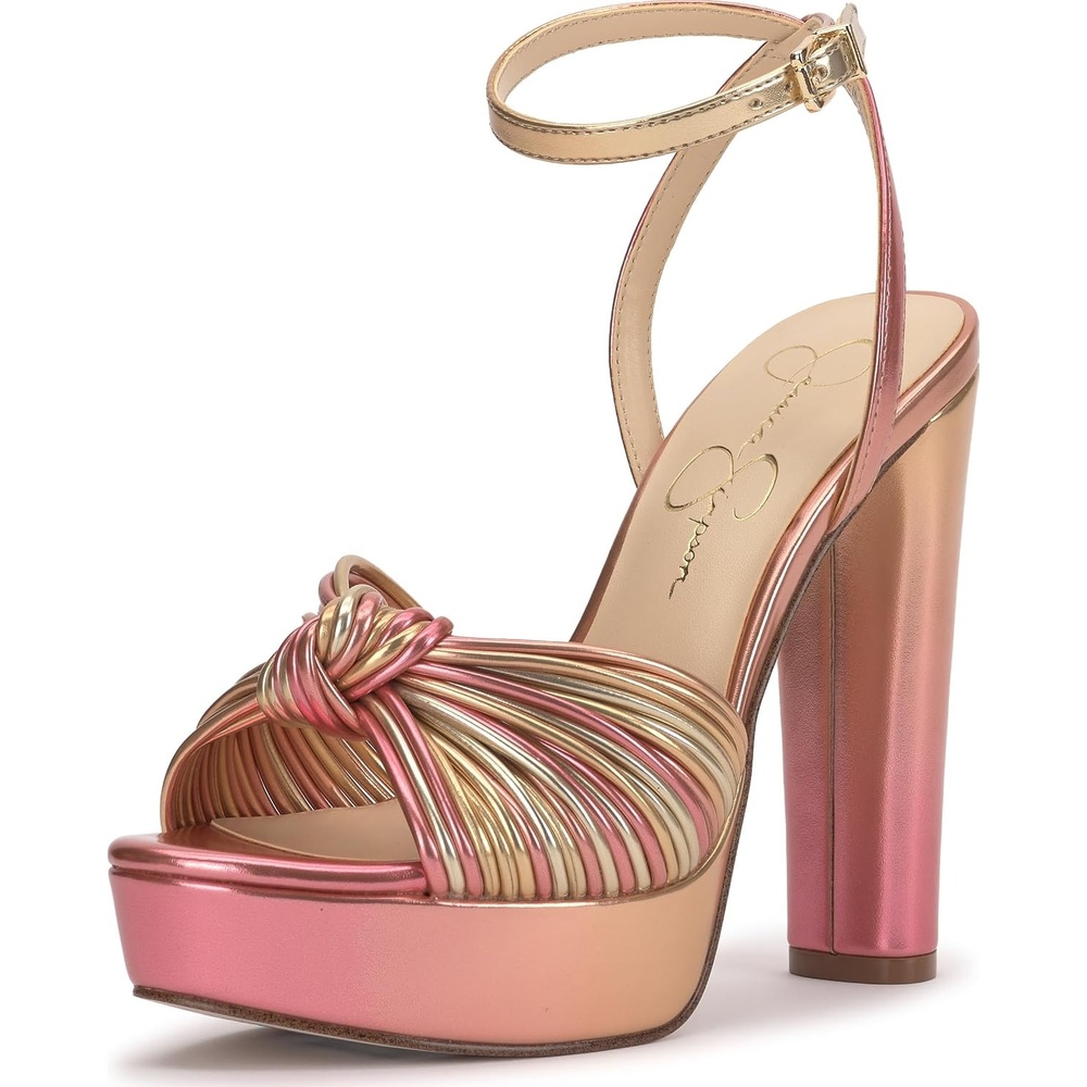image:imageJessica Simpson Womens Immie Ankle Strap Platform SandalSoft PinkGold