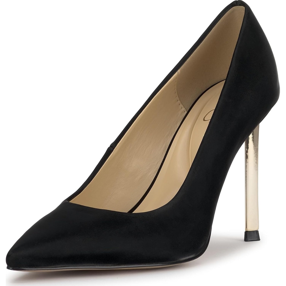 image:imageJessica Simpson Womens Kheloe Pointed Toe PumpBlack Sateen
