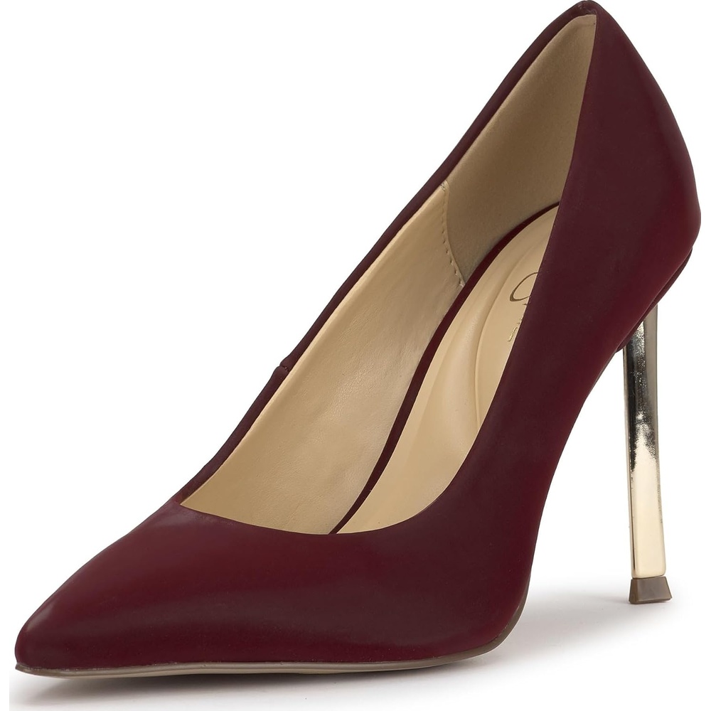 image:imageJessica Simpson Womens Kheloe Pointed Toe PumpDark Cherry Sateen