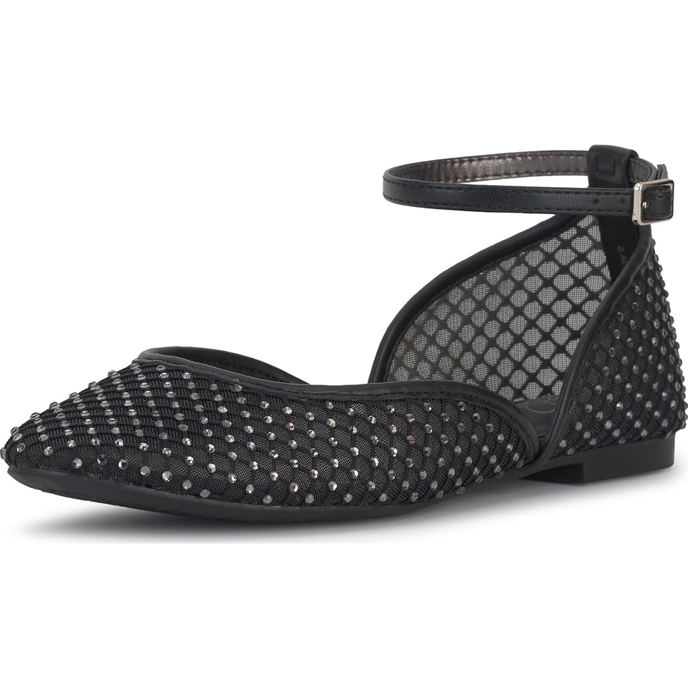 image:imageJessica Simpson Womens Laelli Embellished Ballet FlatBlackBlack Fishnet