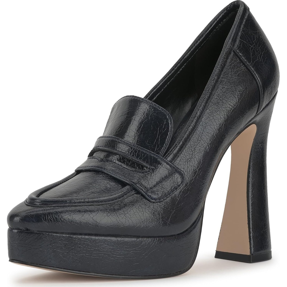 image:imageJessica Simpson Womens Nanelie Platform LoaferBlack Distressed Patent