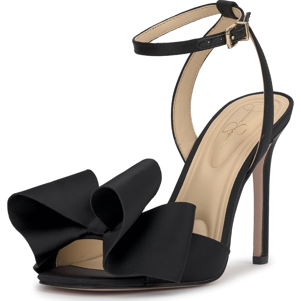 image:imageJessica Simpson Womens Olivine Bow Heeled SandalBlack