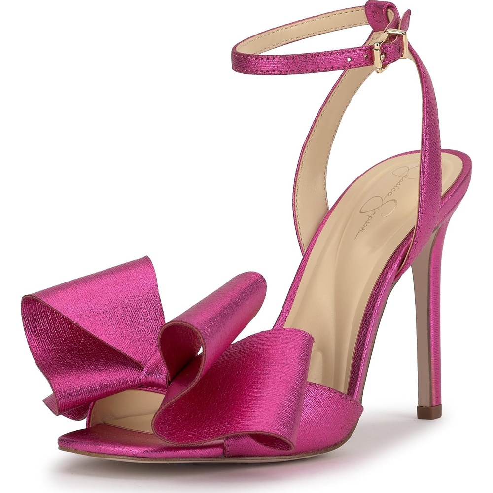 image:imageJessica Simpson Womens Olivine Bow Heeled SandalBright Fuchsia