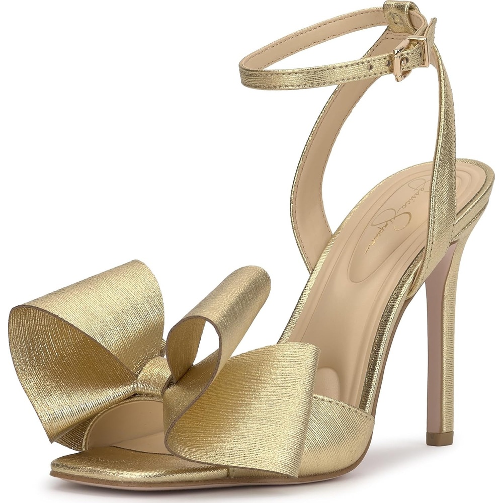 image:imageJessica Simpson Womens Olivine Bow Heeled SandalGold