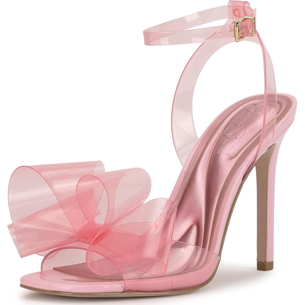 image:imageJessica Simpson Womens Olivine Bow Heeled SandalPink Sugar