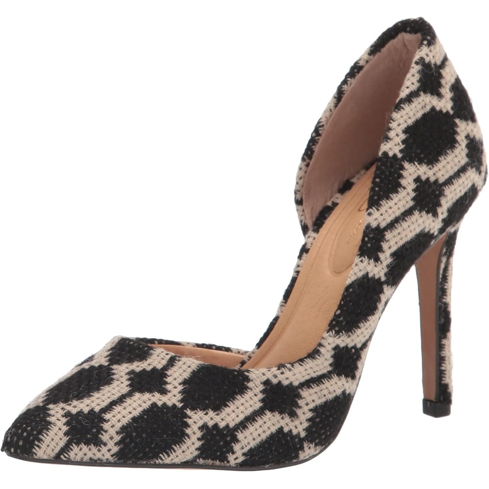 image:imageJessica Simpson Womens Prizma DOrsay PumpBlackWhite Geo Print