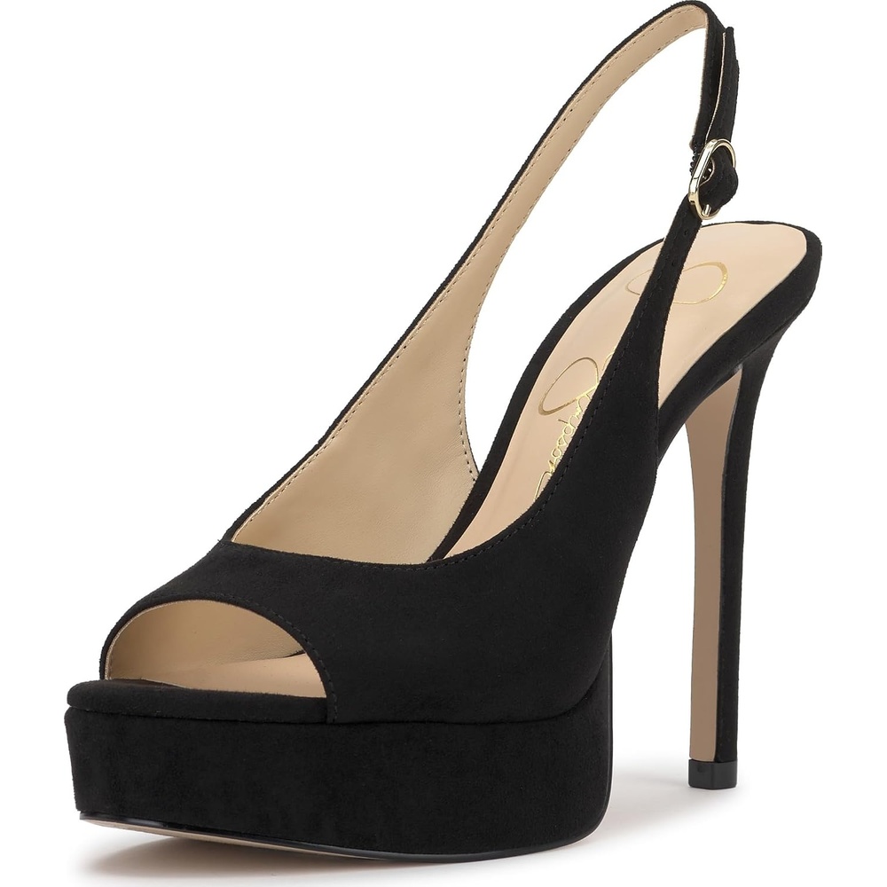 image:imageJessica Simpson Womens Sibilla Slingback Platform PumpBlack Supreme Microsuede