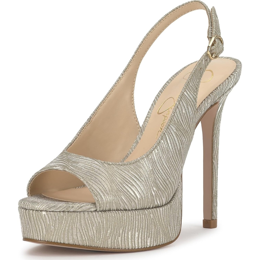 image:imageJessica Simpson Womens Sibilla Slingback Platform PumpLight Gold