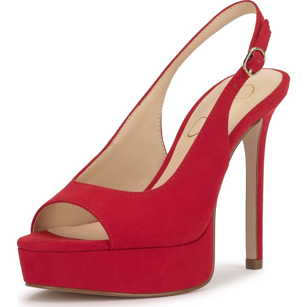 image:imageJessica Simpson Womens Sibilla Slingback Platform PumpRed Muse Supreme Microsuede