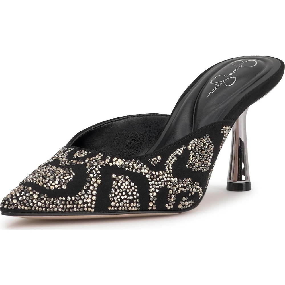 image:imageJessica Simpson Womens Xia High Heel MuleBlack Supreme Microsuede