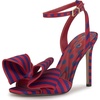 Blue Red Combo Stripe Satin