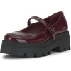 Dark Cherry Crinkled Patent
