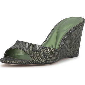 Jessica Simpson Women’s Bolir Wedge Sandal(Light Green Saphira Snake Print)