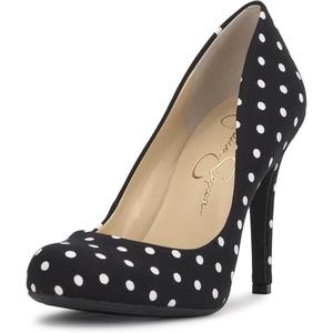Jessica Simpson Women’s Calie Classic Pump(Black/White)