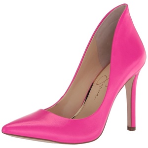 Jessica Simpson Women’s Cambredge Pointed Toe Pump Dress, Black, 7.5(Candy Pink)