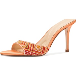 Jessica Simpson Women’s Dravie High Heel Sandal, Red Muse, 8(Bright Tangerine)