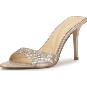 Jessica Simpson Women’s Dravie High Heel Sandal, Red Muse, 8(Champagne Shimmer Sand)