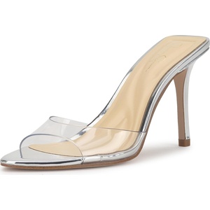 Jessica Simpson Women’s Dravie High Heel Sandal, Red Muse, 8(Clear Tpu)