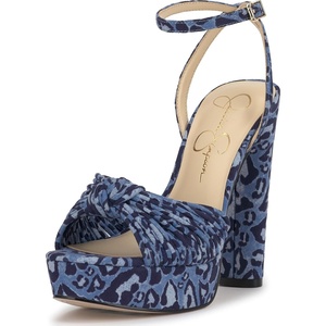 Jessica Simpson Women’s Immie Ankle Strap Platform Sandal(Blue Multi)